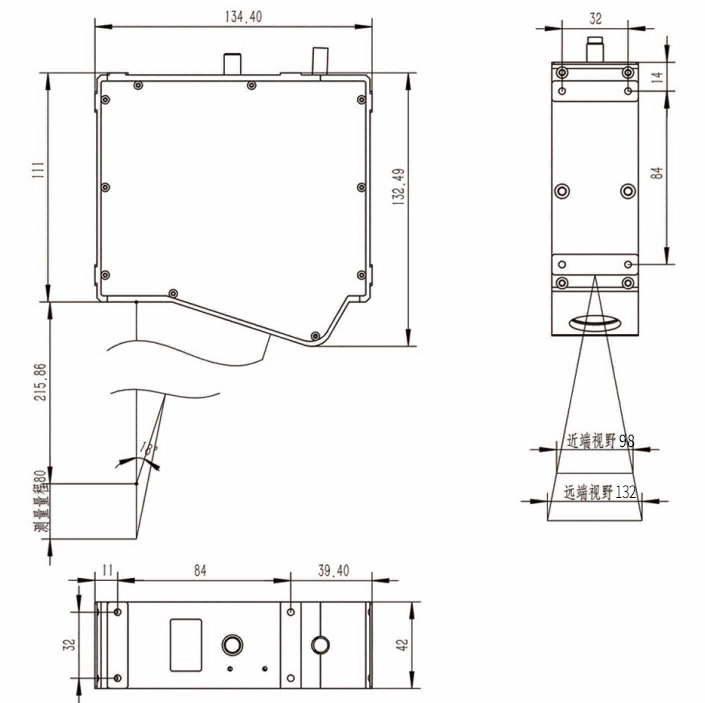 UC3D230-90x80-B/R 外形尺寸图